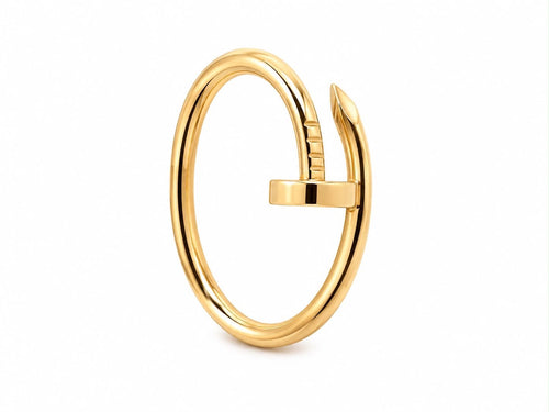 Bague clou d’or 18k, taille 7, 2.34g image 0